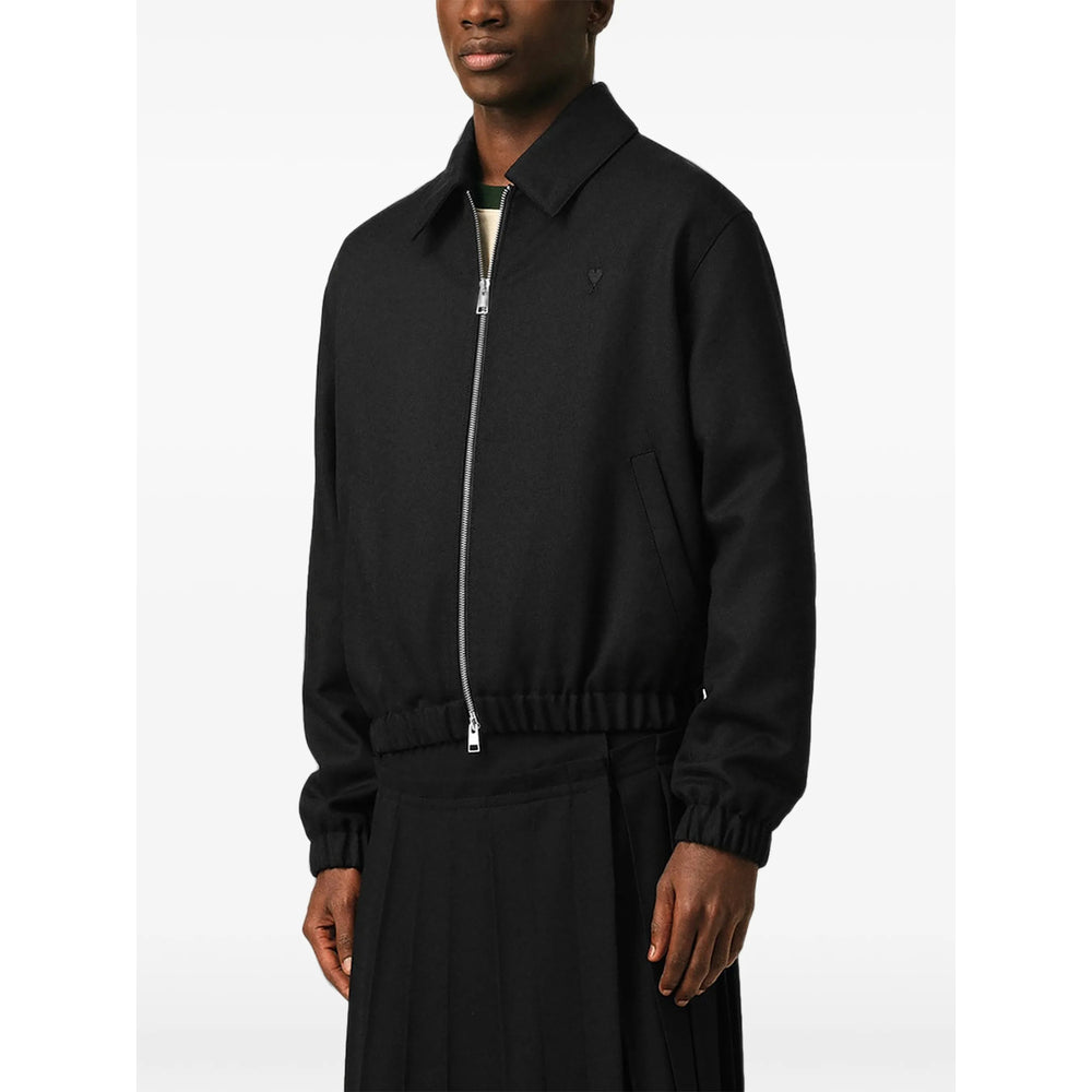 Ami Paris Black Jackets - Padded & Down Jackets Men AMI PARIS