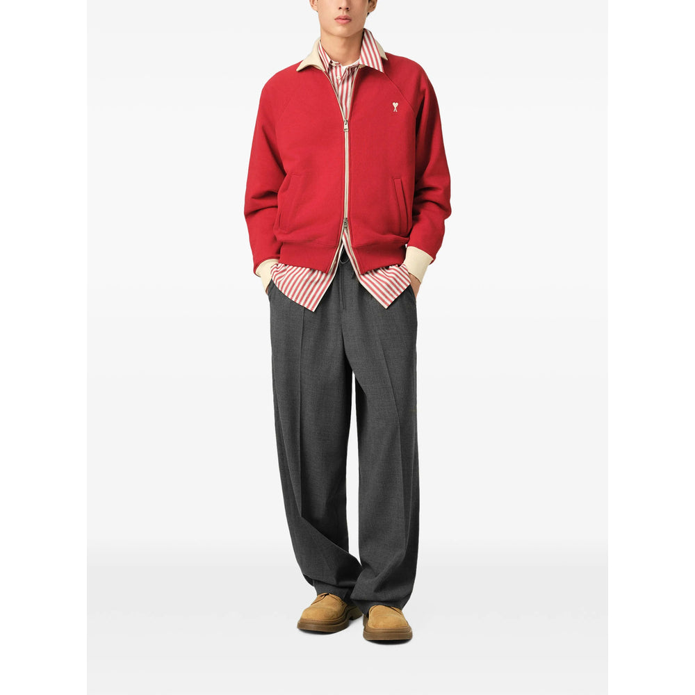 Ami Paris Grey Trousers - Regular & Straight-Leg Trousers Men AMI PARIS