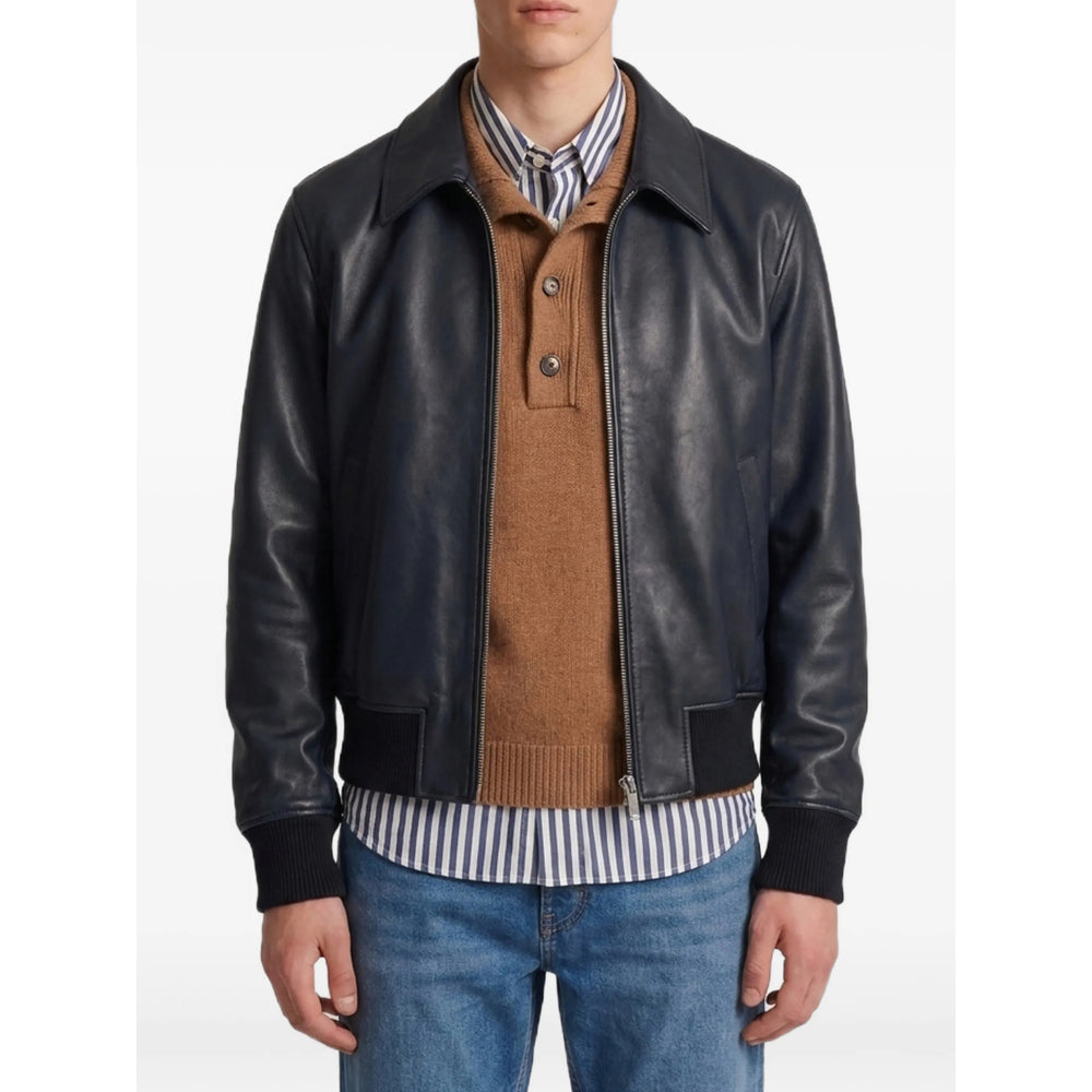 Ami Paris Black Jackets - Leather Jackets Men AMI PARIS