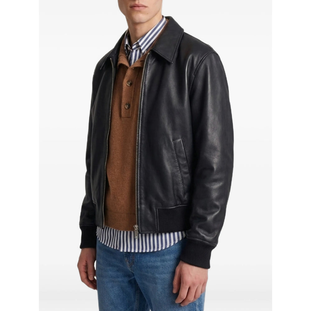 Ami Paris Black Jackets - Leather Jackets Men AMI PARIS