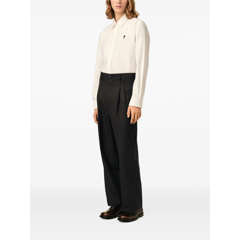 Ami Paris Grey Trousers - Tailored Trousers Men AMI PARIS