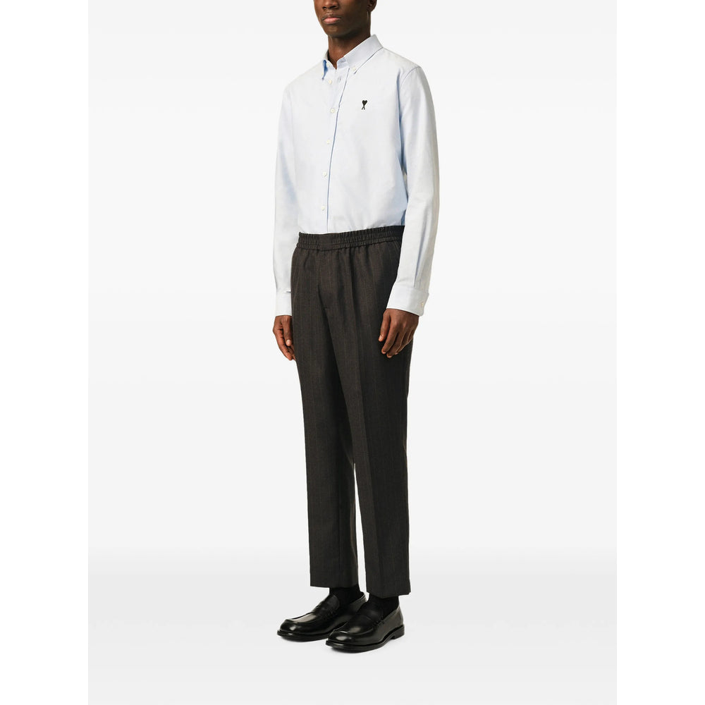 Ami Paris Grey Trousers - Tailored Trousers Men AMI PARIS