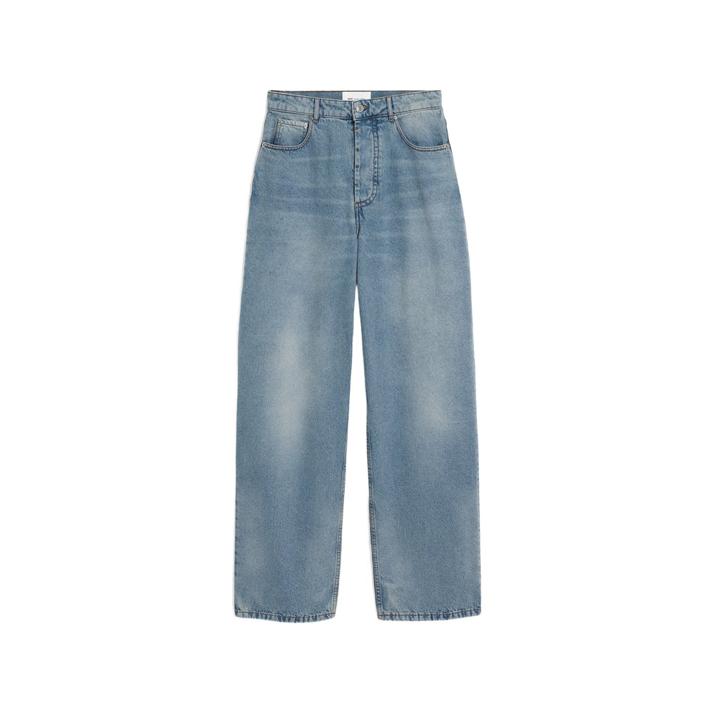 Ami Paris Blue Denim - Wide-Leg Jeans Men AMI PARIS