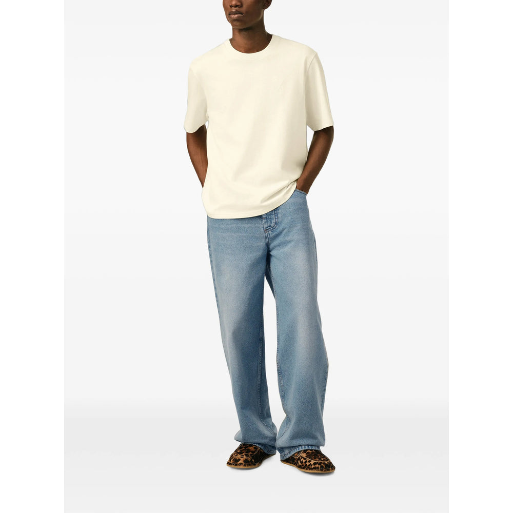 Ami Paris Blue Denim - Wide-Leg Jeans Men AMI PARIS