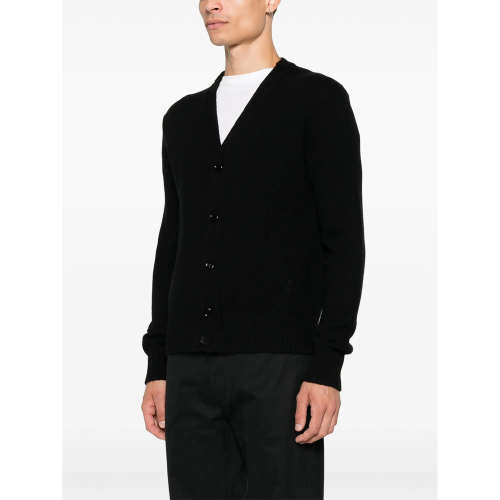 Ami Paris Black Sweaters & Knitwear - Cardigans Men AMI PARIS