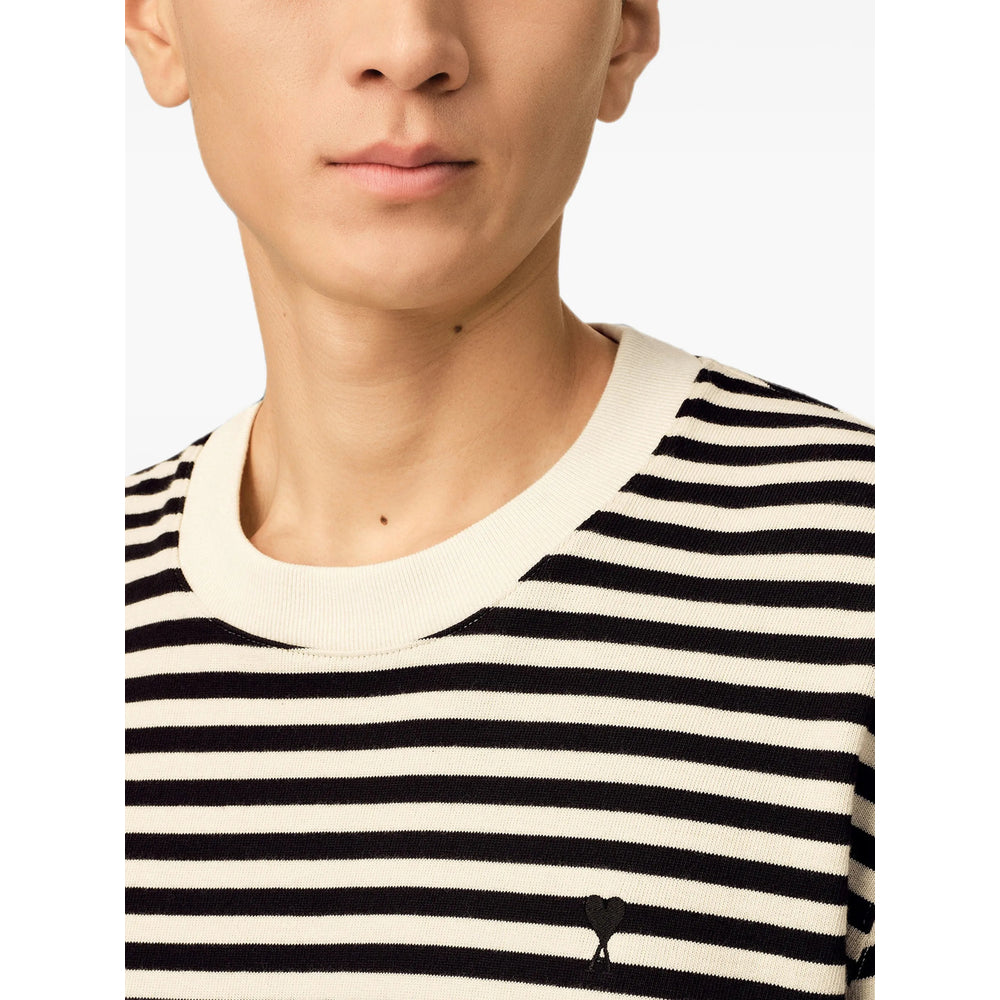 Ami Paris Black T-Shirts & Vests - T-Shirts Men AMI PARIS