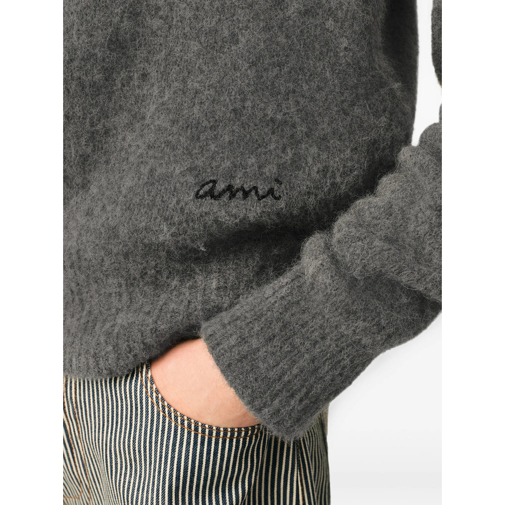 Ami Paris Grey Polo Shirts Men AMI PARIS