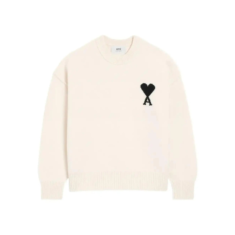 Ami Paris Neutrals Sweaters & Knitwear - Jumpers Men