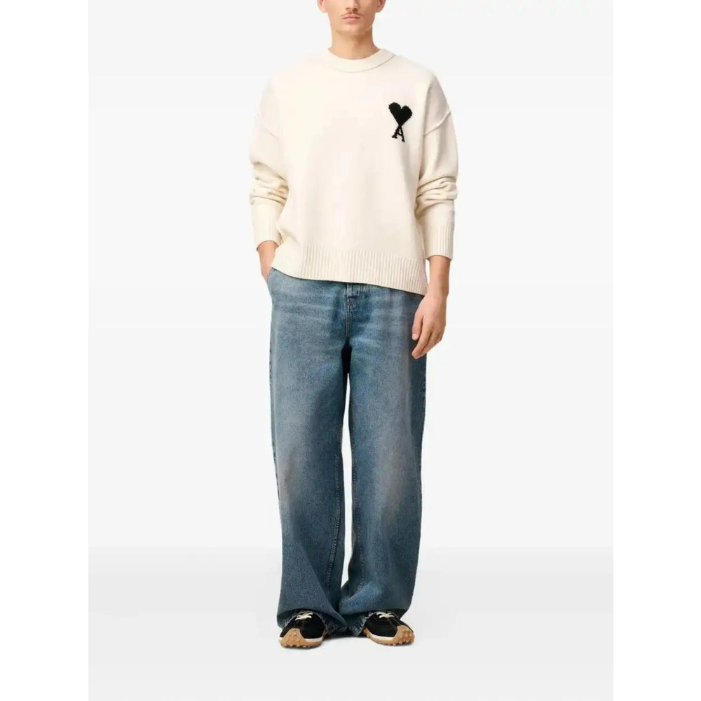 Ami Paris Neutrals Sweaters & Knitwear - Jumpers Men