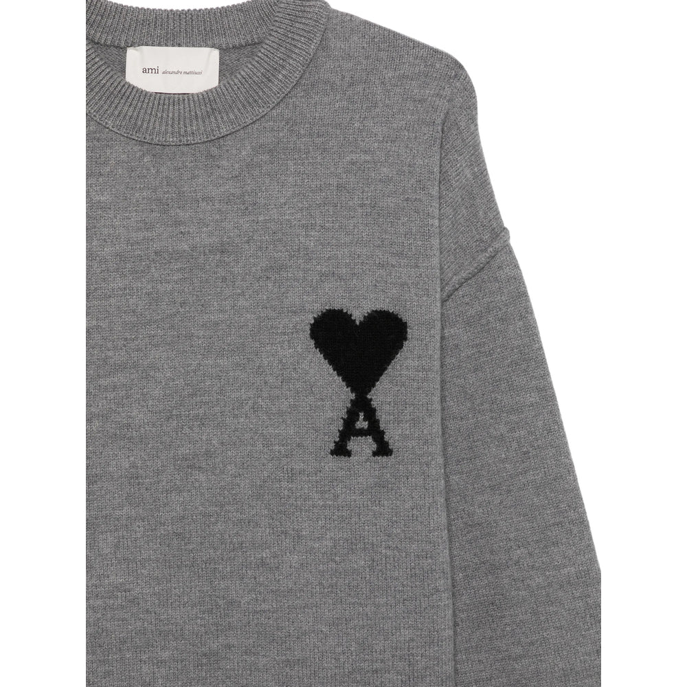 Ami Paris Grey Sweaters & Knitwear - Jumpers Men AMI PARIS