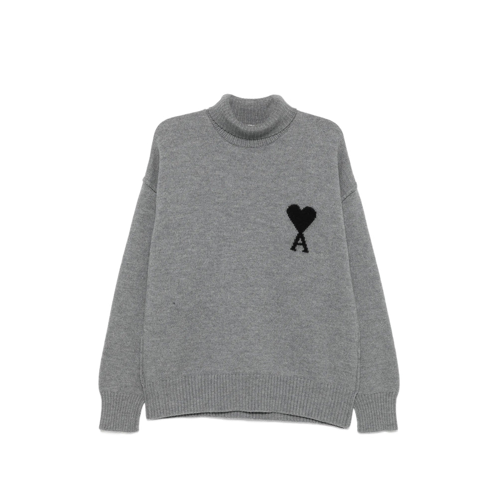 Ami Paris Grey Sweaters & Knitwear - Jumpers Men AMI PARIS