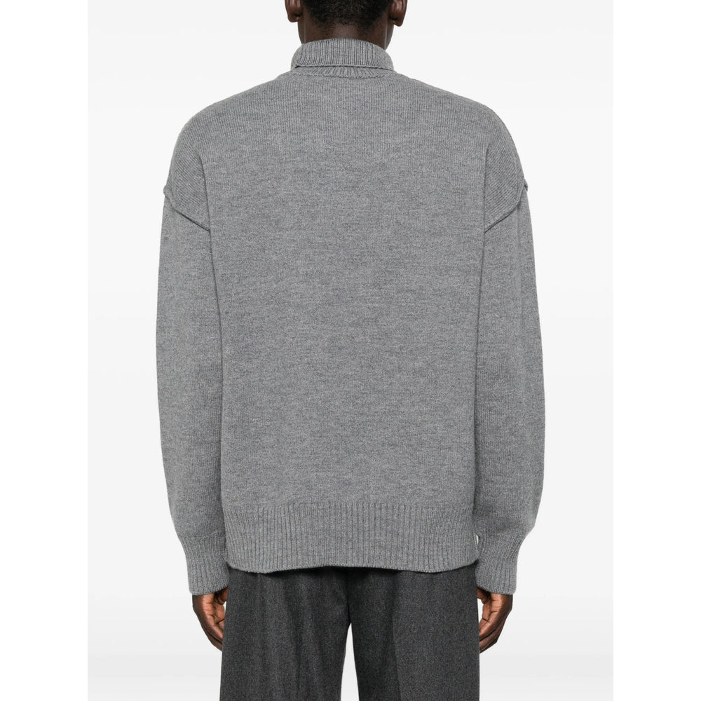 Ami Paris Grey Sweaters & Knitwear - Jumpers Men AMI PARIS