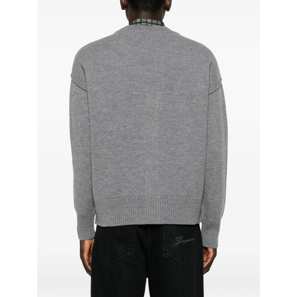 Ami Paris Grey Sweaters & Knitwear - Cardigans Men AMI PARIS