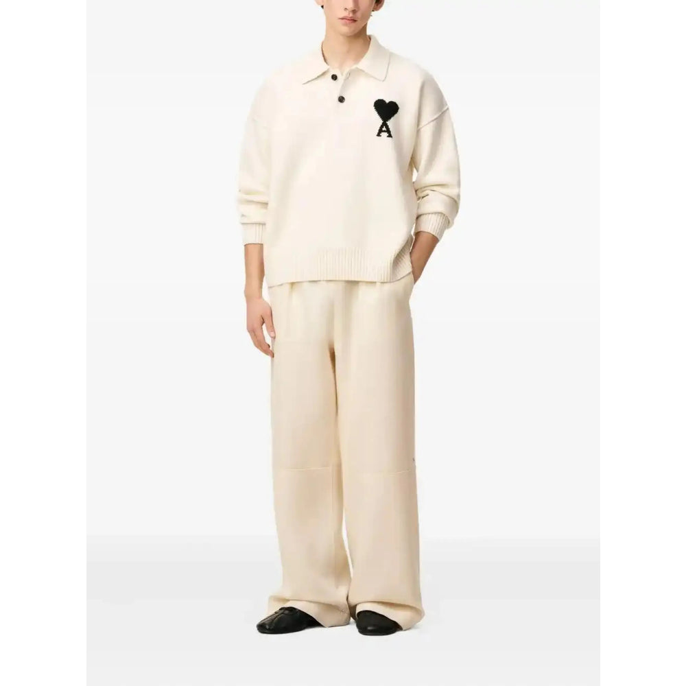 Ami Paris Neutrals Sweaters & Knitwear - Jumpers Men