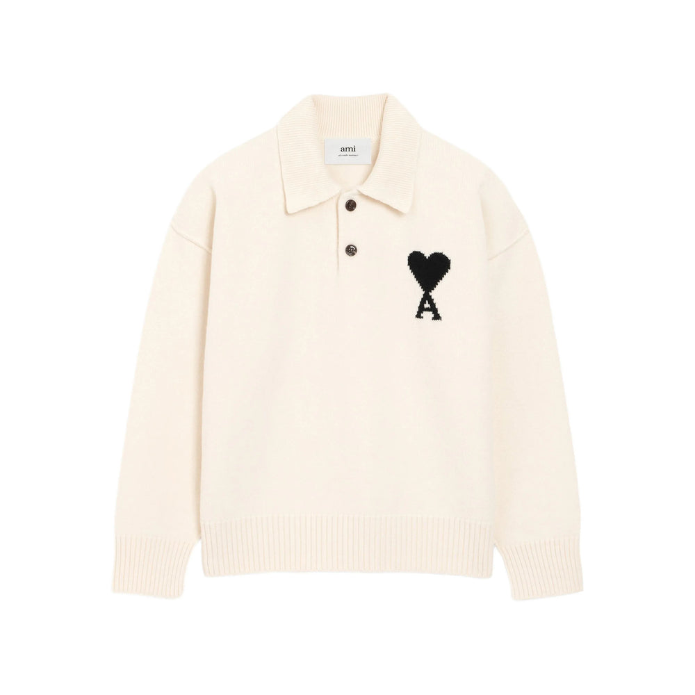 Ami Paris Neutrals Sweaters & Knitwear - Jumpers Men