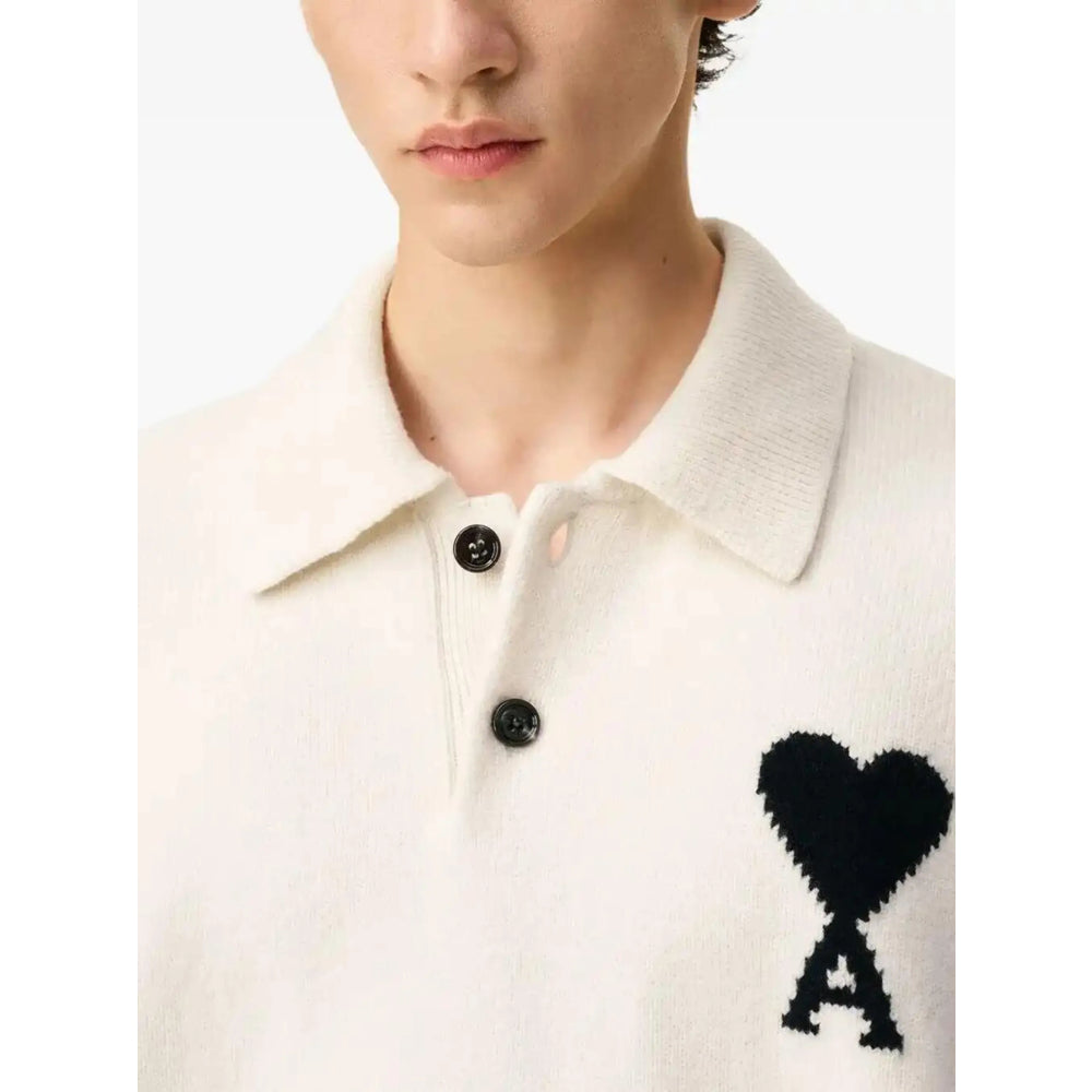 Ami Paris Neutrals Sweaters & Knitwear - Jumpers Men