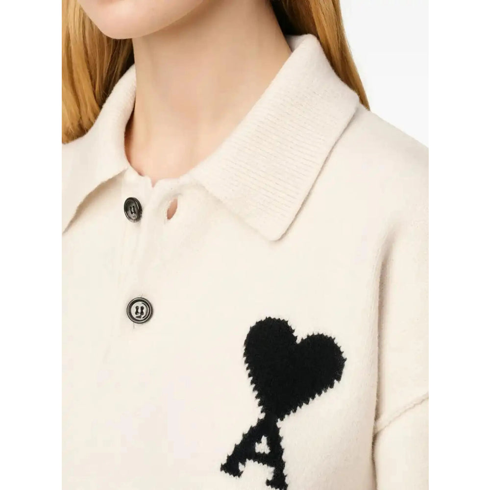 Ami Paris Neutrals Sweaters & Knitwear - Jumpers Men
