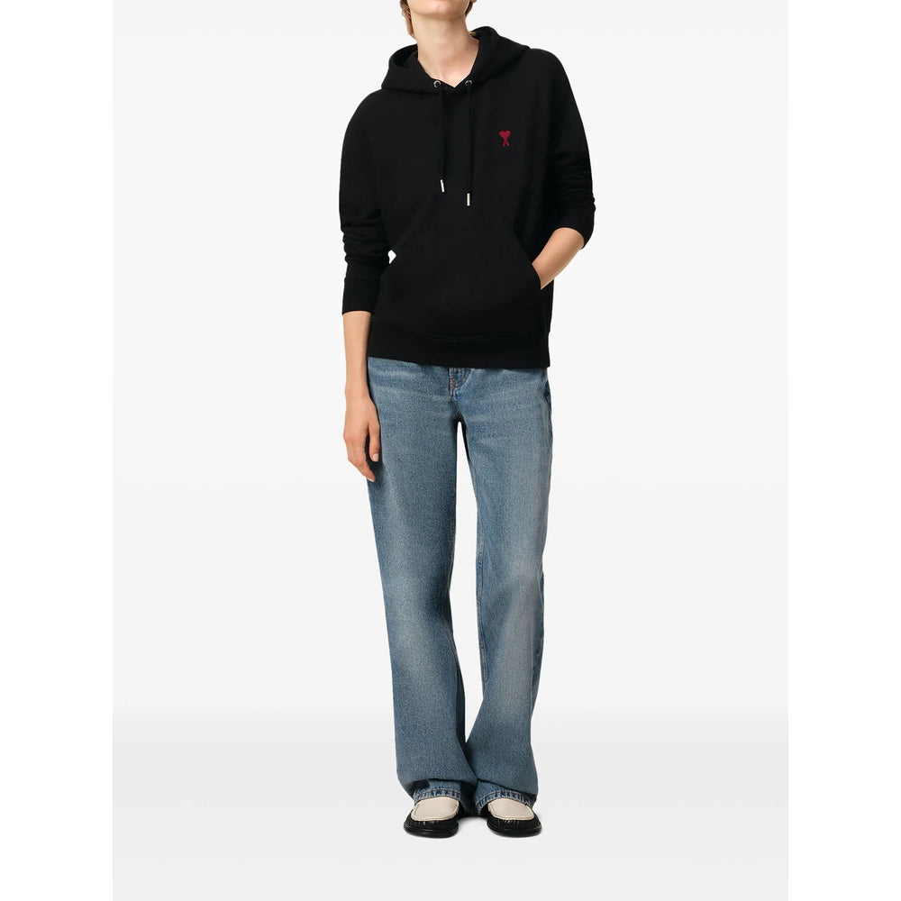 Ami Paris Black Tops - Hoodies Women