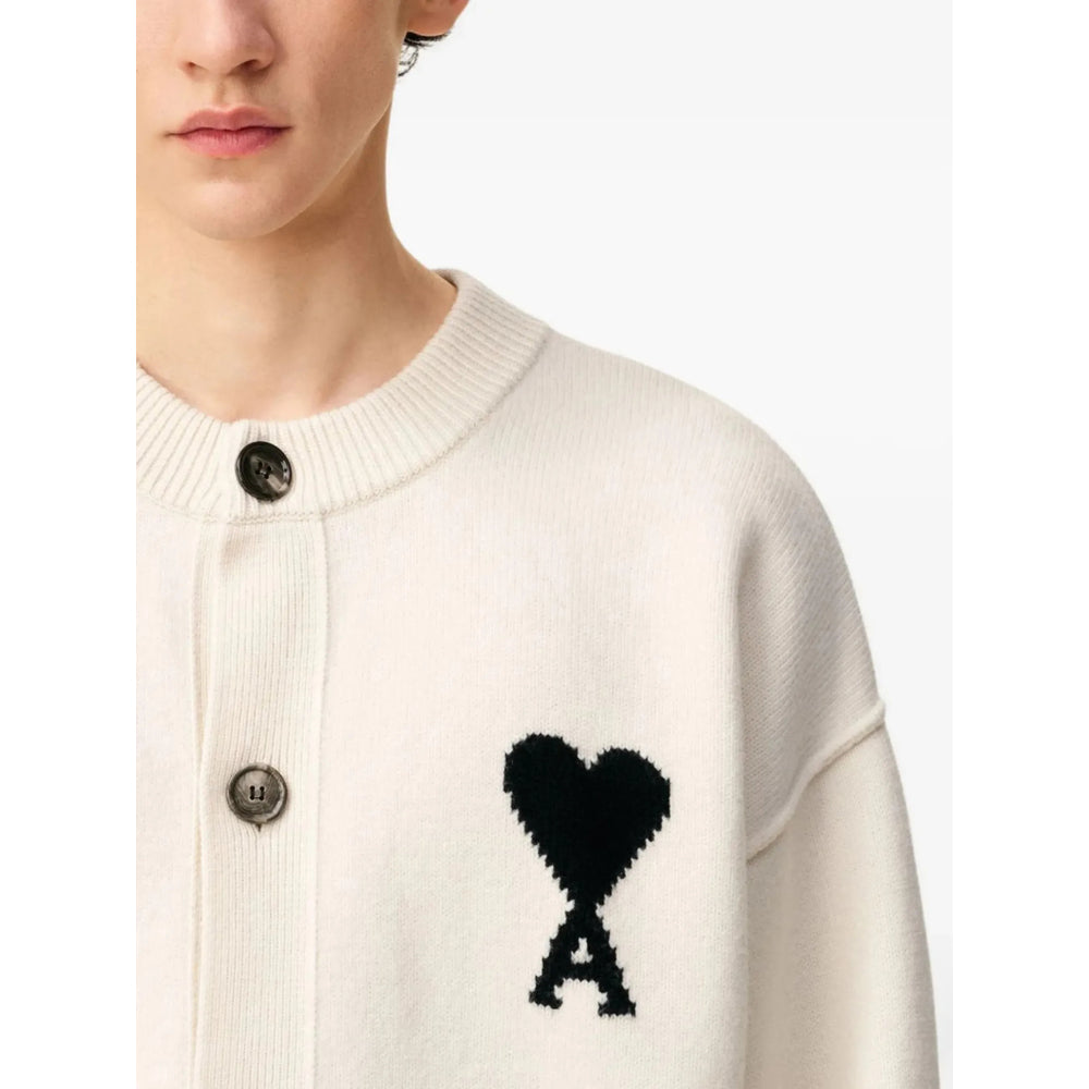 Ami Paris Neutrals Sweaters & Knitwear - Cardigans Men AMI PARIS