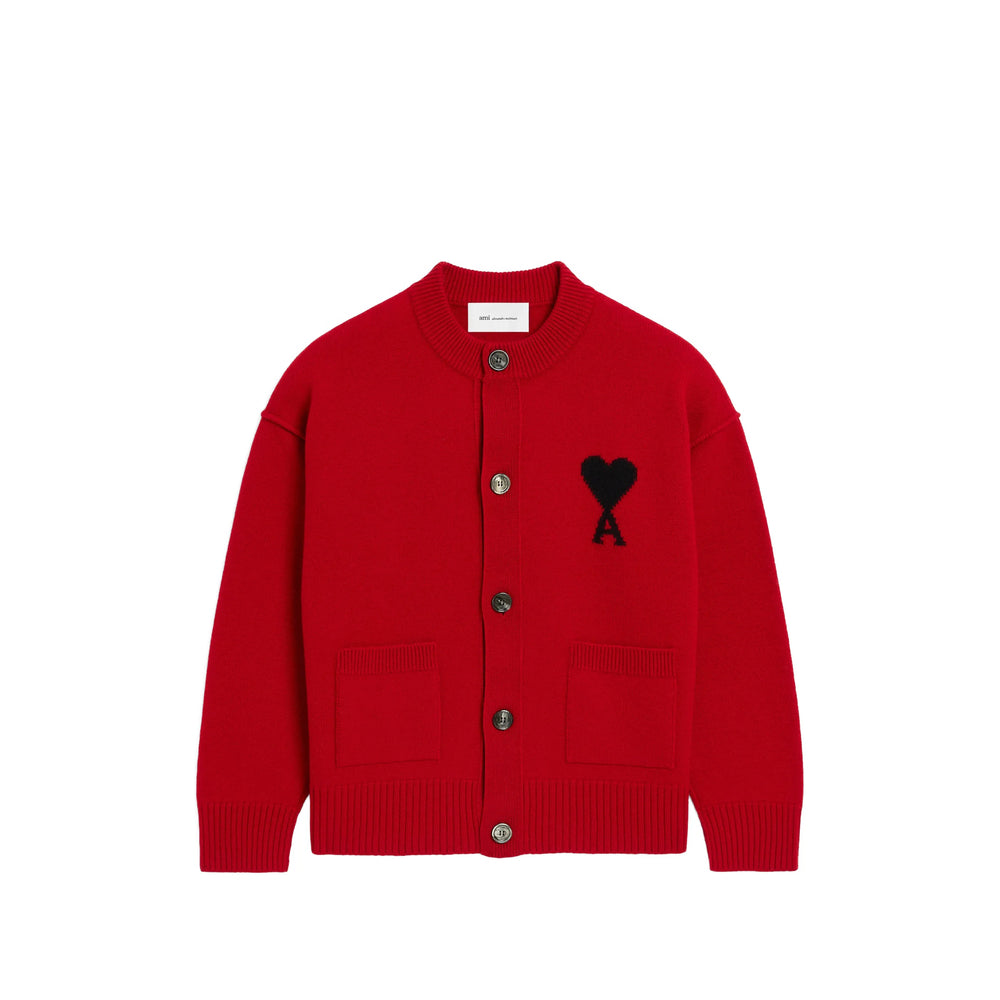 Ami Paris Red Sweaters & Knitwear - Cardigans Men AMI PARIS