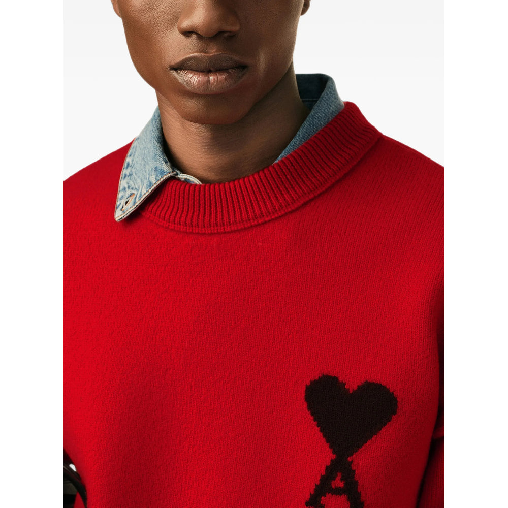 Ami Paris Red Sweaters & Knitwear - Jumpers Men AMI PARIS
