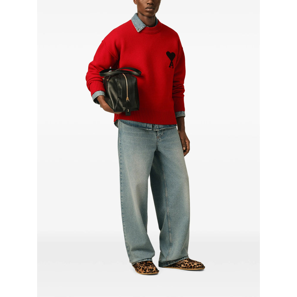 Ami Paris Red Sweaters & Knitwear - Jumpers Men AMI PARIS