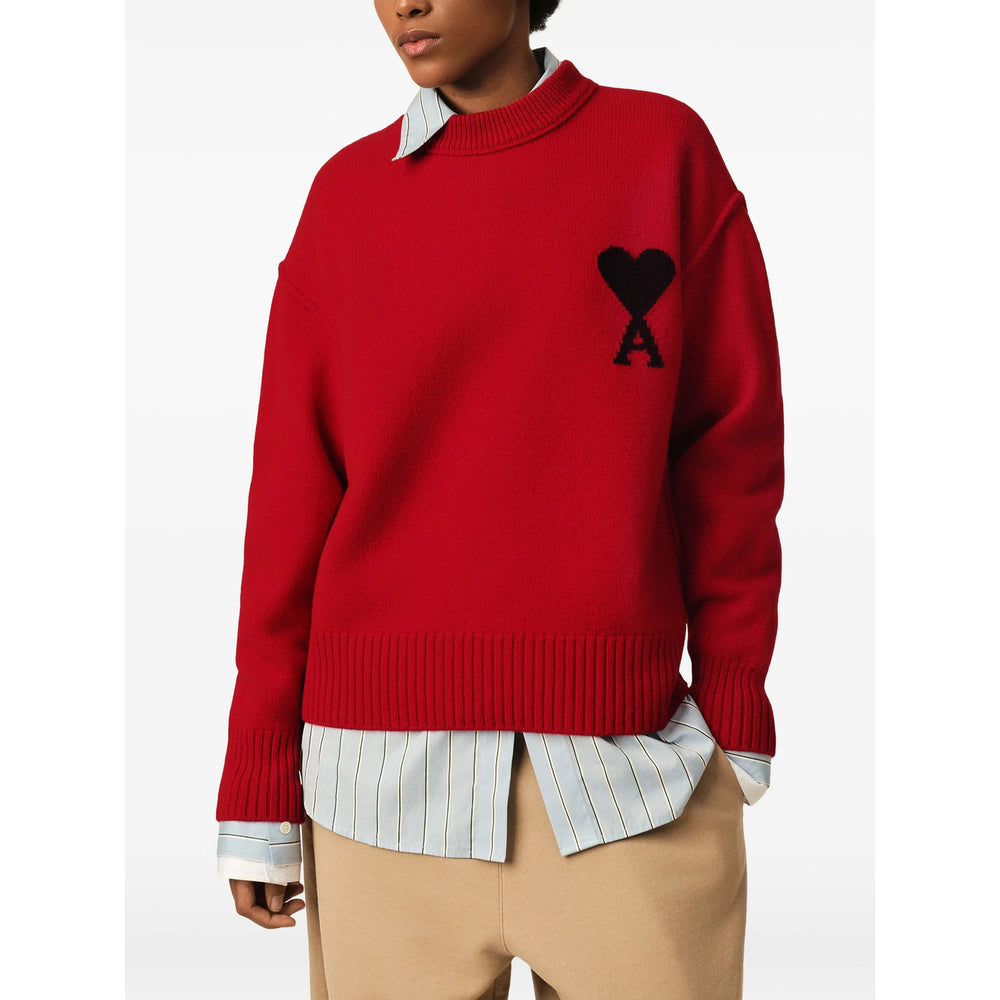 Ami Paris Red Sweaters & Knitwear - Jumpers Men AMI PARIS