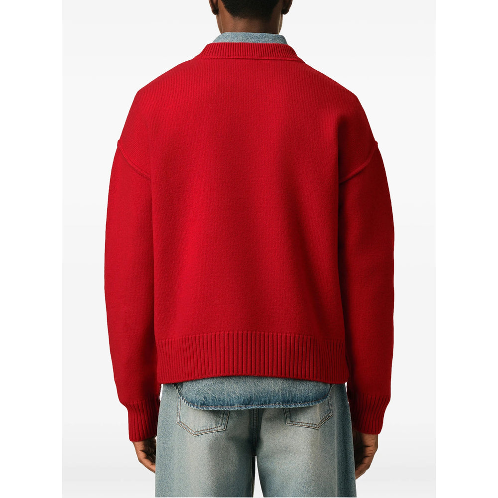 Ami Paris Red Sweaters & Knitwear - Jumpers Men AMI PARIS