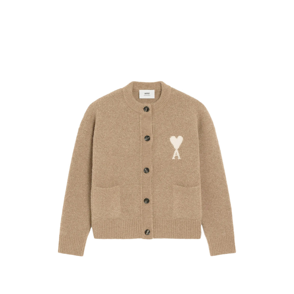 Ami Paris Neutrals Knitwear - Cardigans Women AMI PARIS