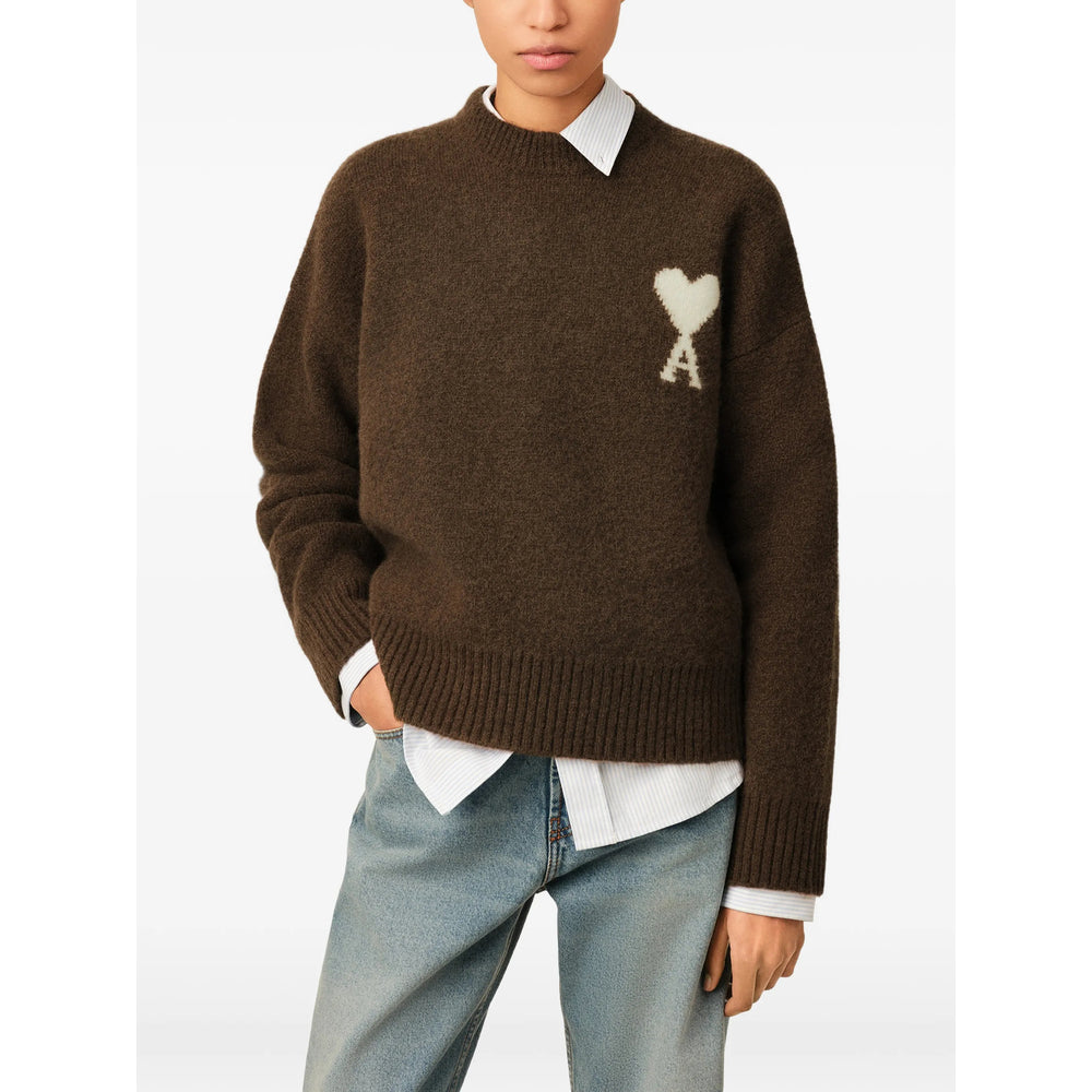 Ami Paris Brown Sweaters & Knitwear - Jumpers Men AMI PARIS