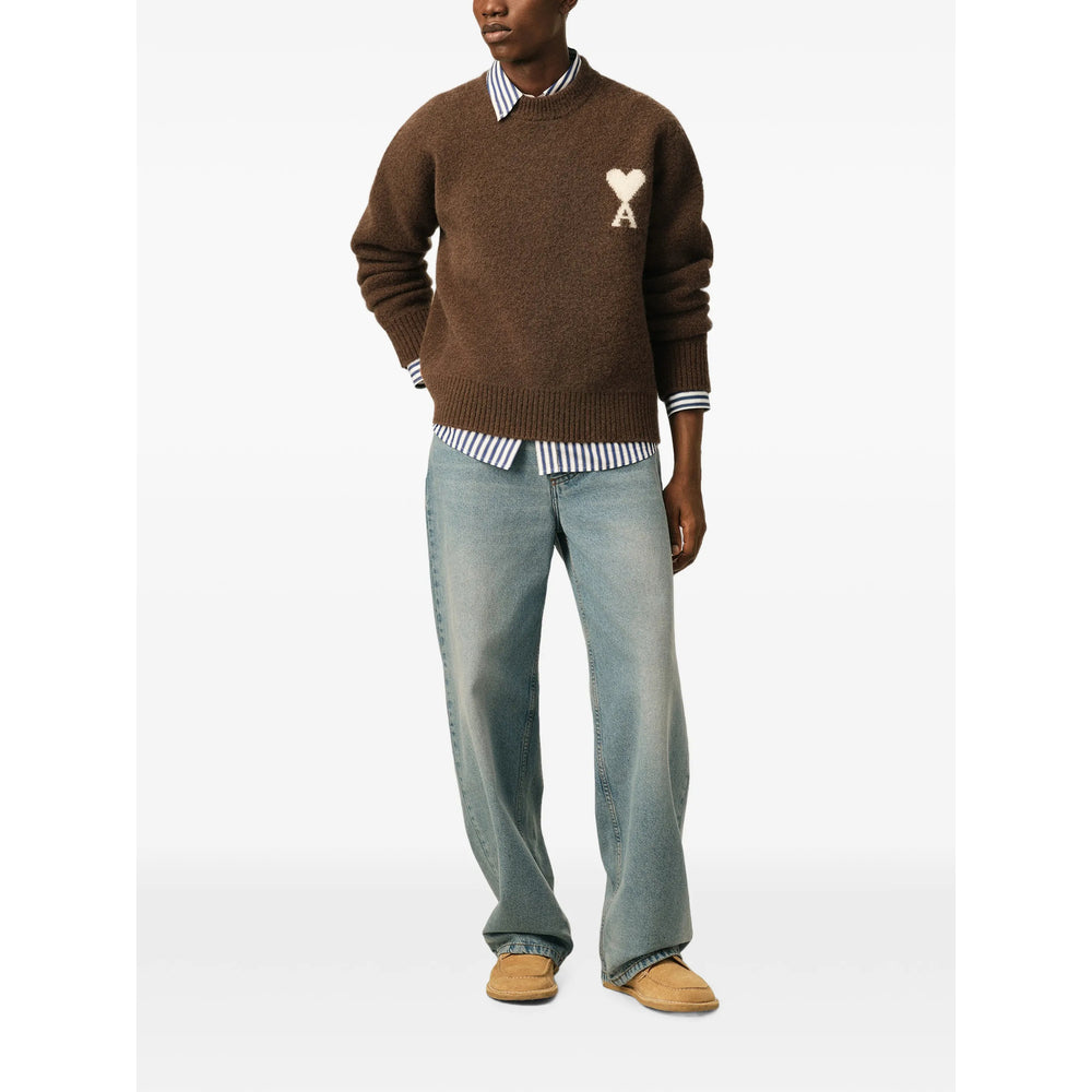 Ami Paris Brown Sweaters & Knitwear - Jumpers Men AMI PARIS