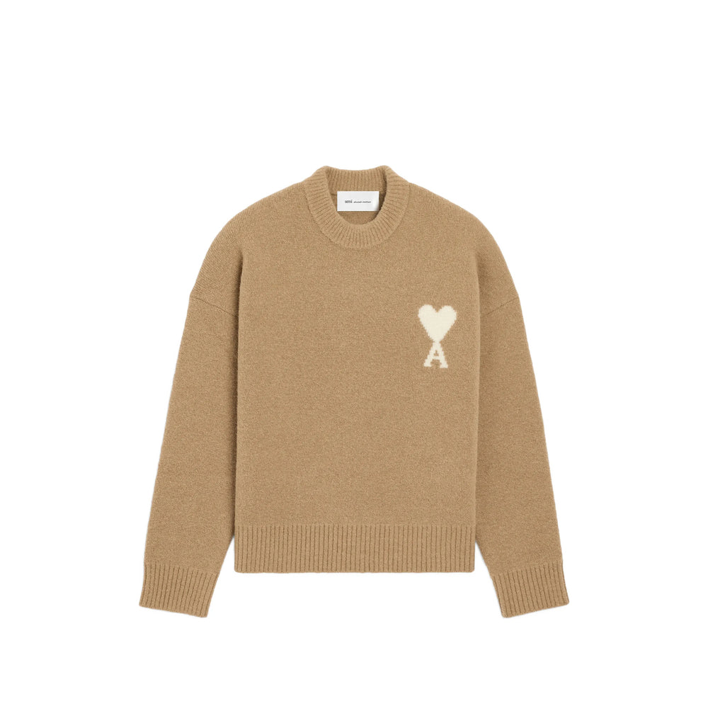 Ami Paris Neutrals Sweaters & Knitwear - Jumpers Men AMI PARIS