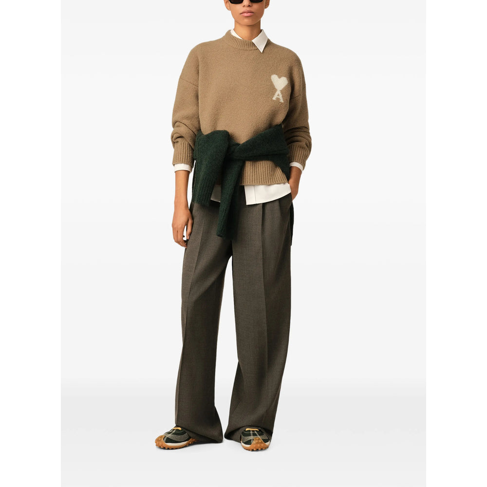 Ami Paris Neutrals Sweaters & Knitwear - Jumpers Men AMI PARIS
