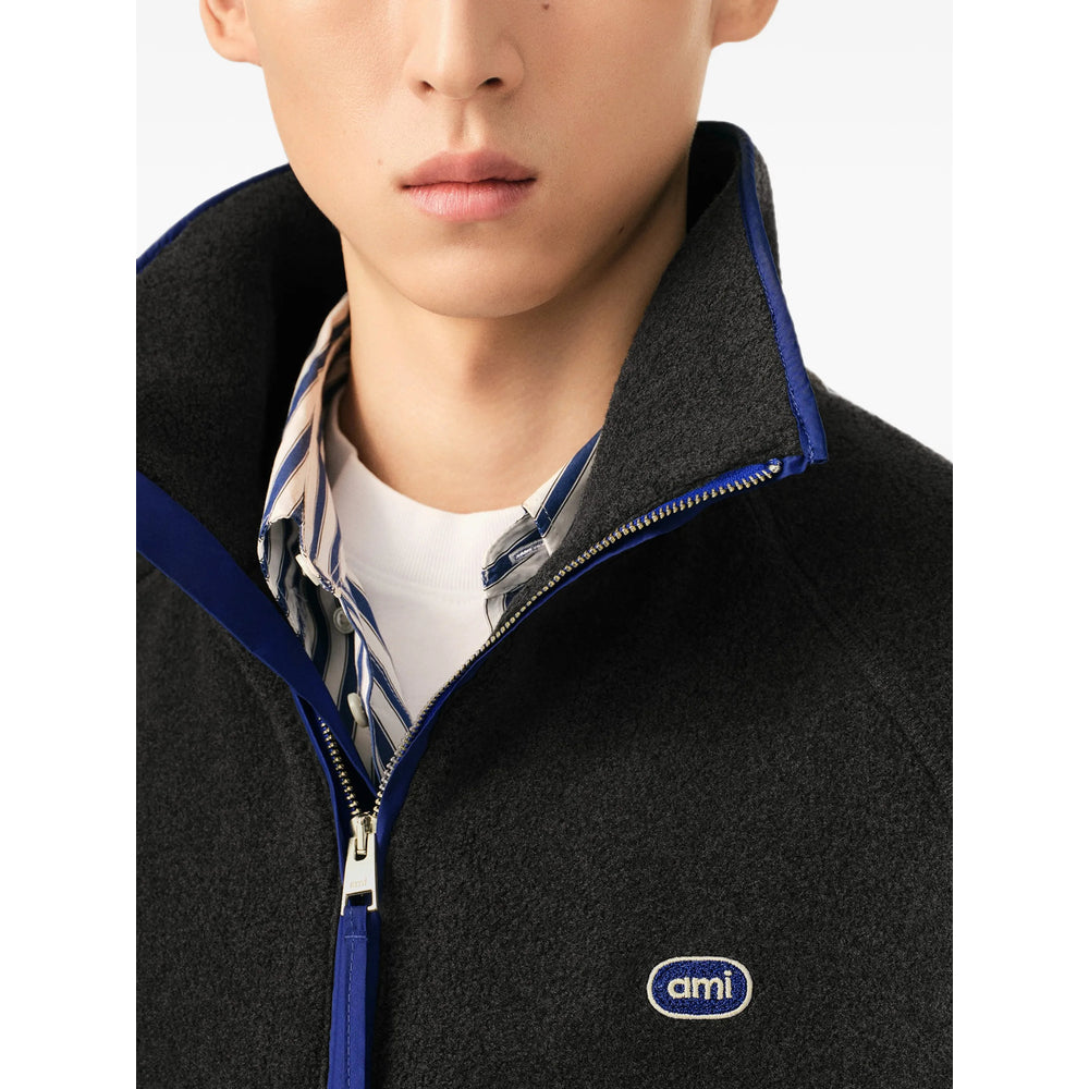 Ami Paris Grey Sweaters & Knitwear - Sweatshirts Men AMI PARIS