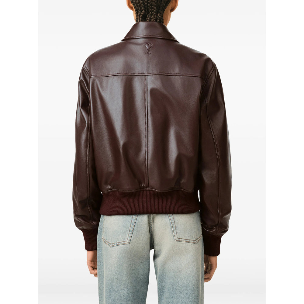 Ami Paris Brown Jackets - Bomber Jackets Women AMI PARIS