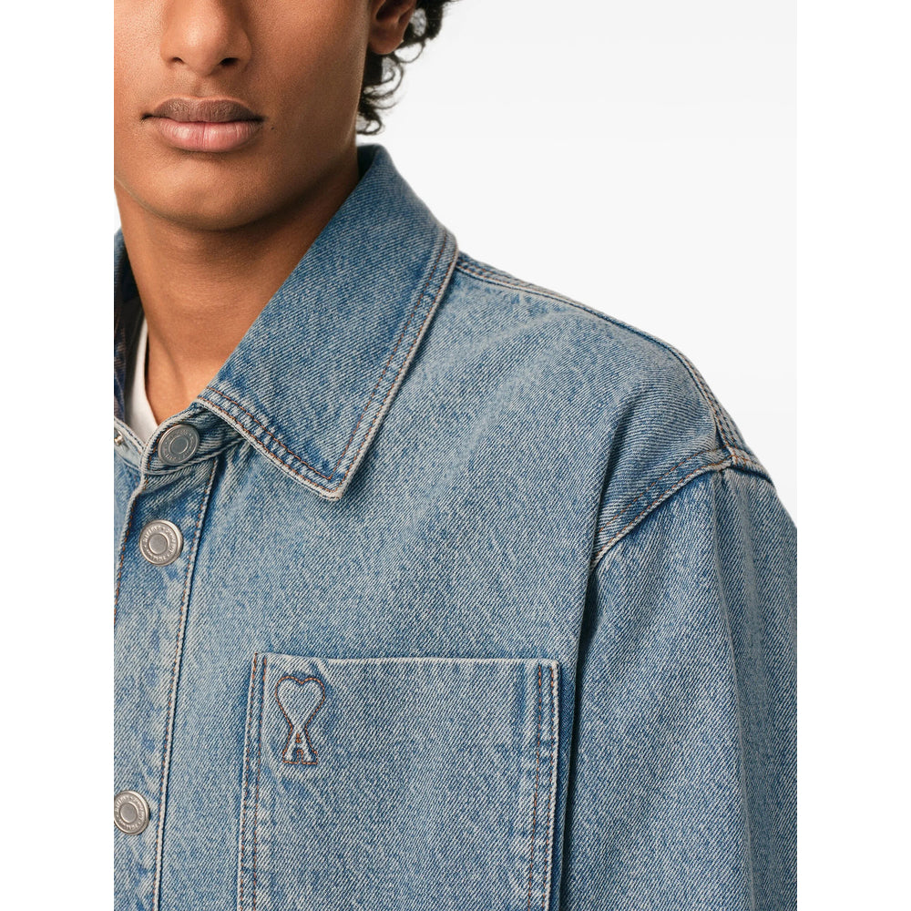 Ami Paris Blue Jackets - Oversized Jackets Women AMI PARIS