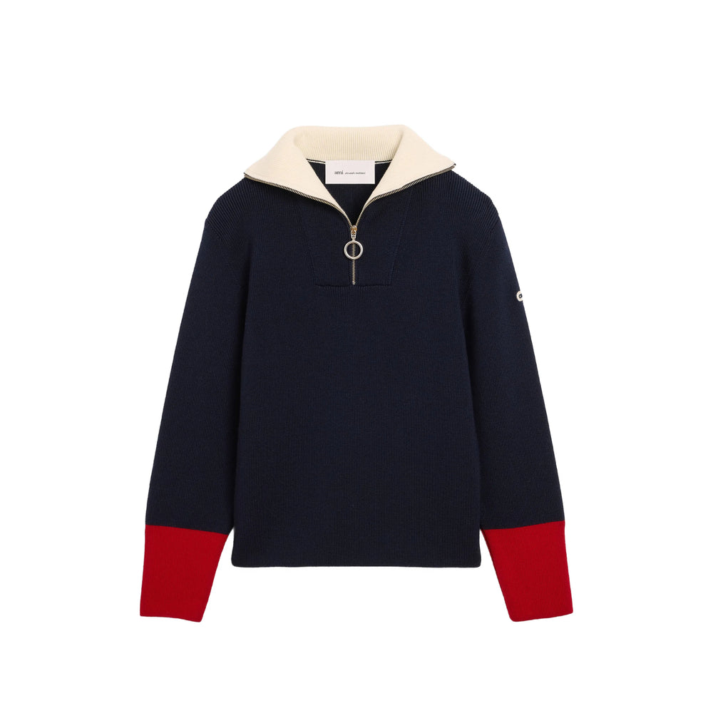 Ami Paris Blue Sweaters & Knitwear - Jumpers Men AMI PARIS
