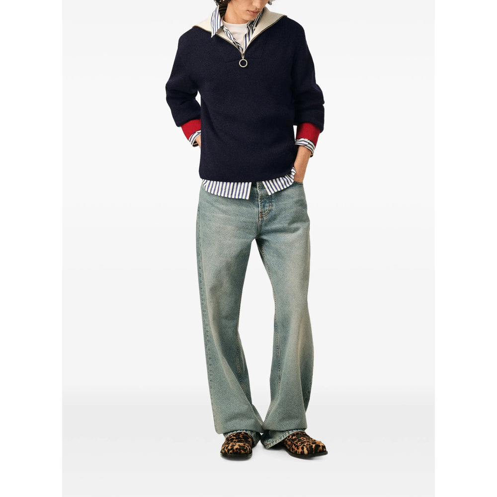 Ami Paris Blue Sweaters & Knitwear - Jumpers Men AMI PARIS