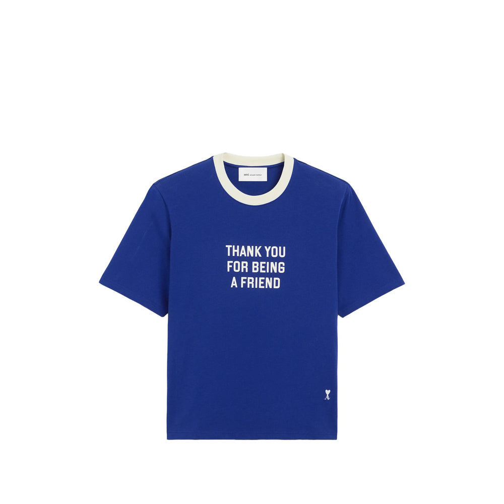 Ami Paris Blue T-Shirts & Vests - T-Shirts Men AMI PARIS