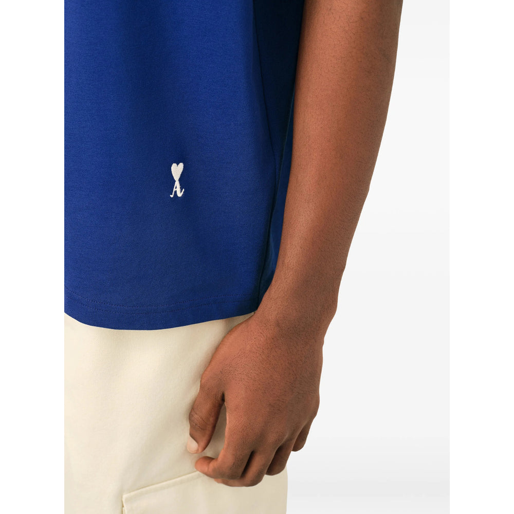 Ami Paris Blue T-Shirts & Vests - T-Shirts Men AMI PARIS