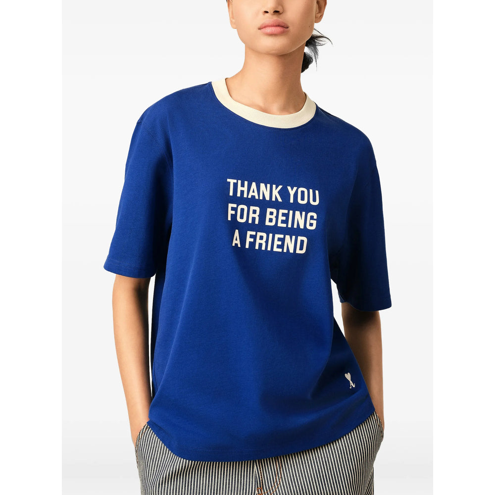 Ami Paris Blue T-Shirts & Vests - T-Shirts Men AMI PARIS