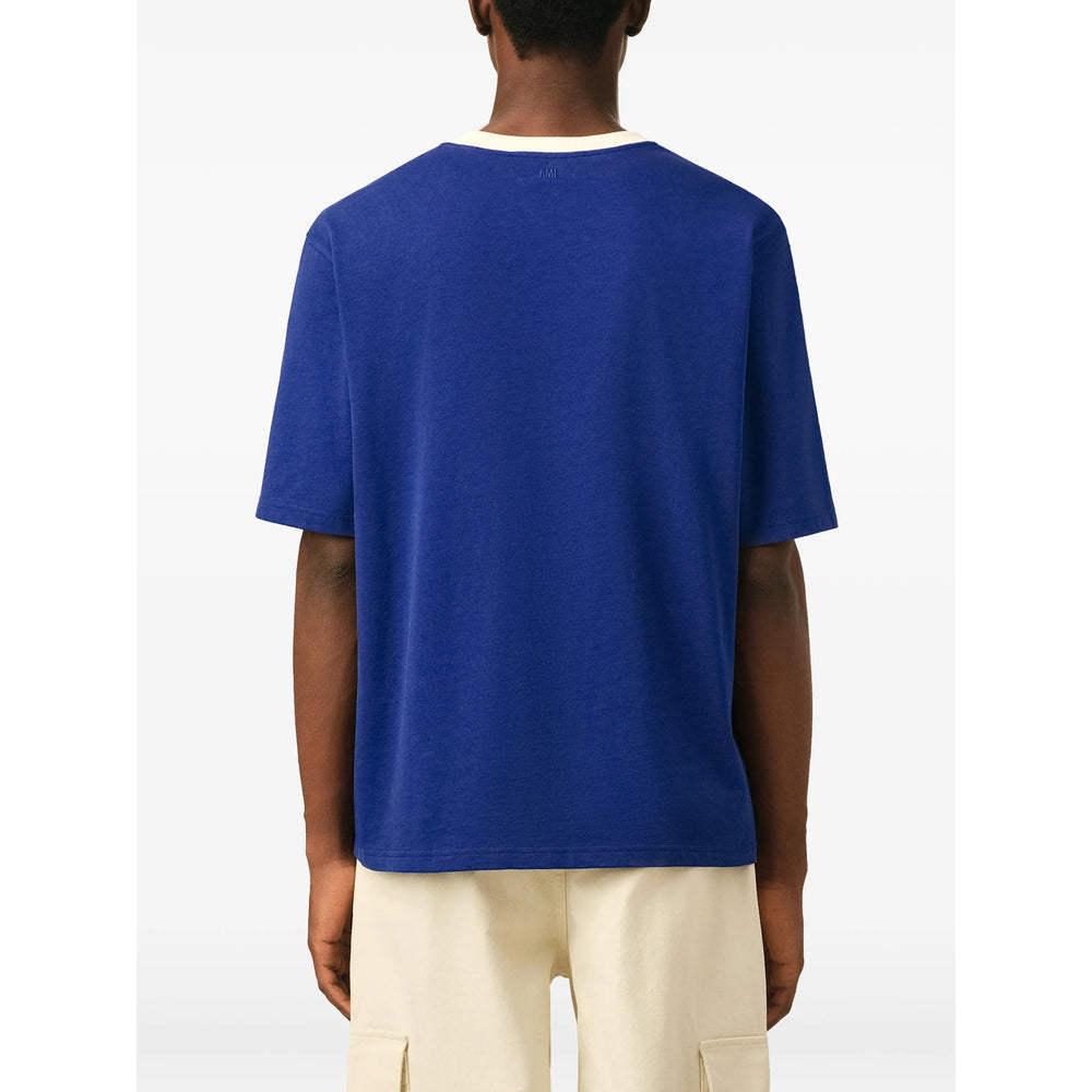 Ami Paris Blue T-Shirts & Vests - T-Shirts Men AMI PARIS