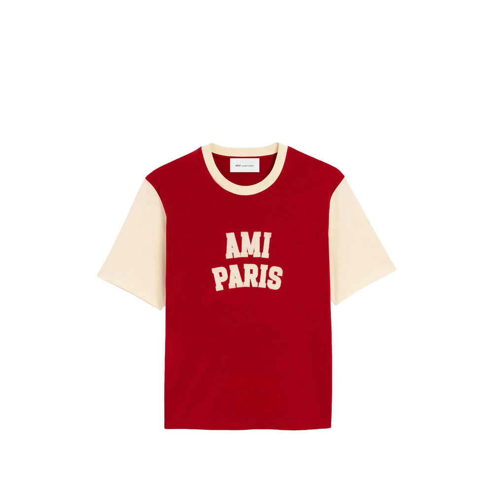 Ami Paris Red T-Shirts & Vests - T-Shirts Men AMI PARIS