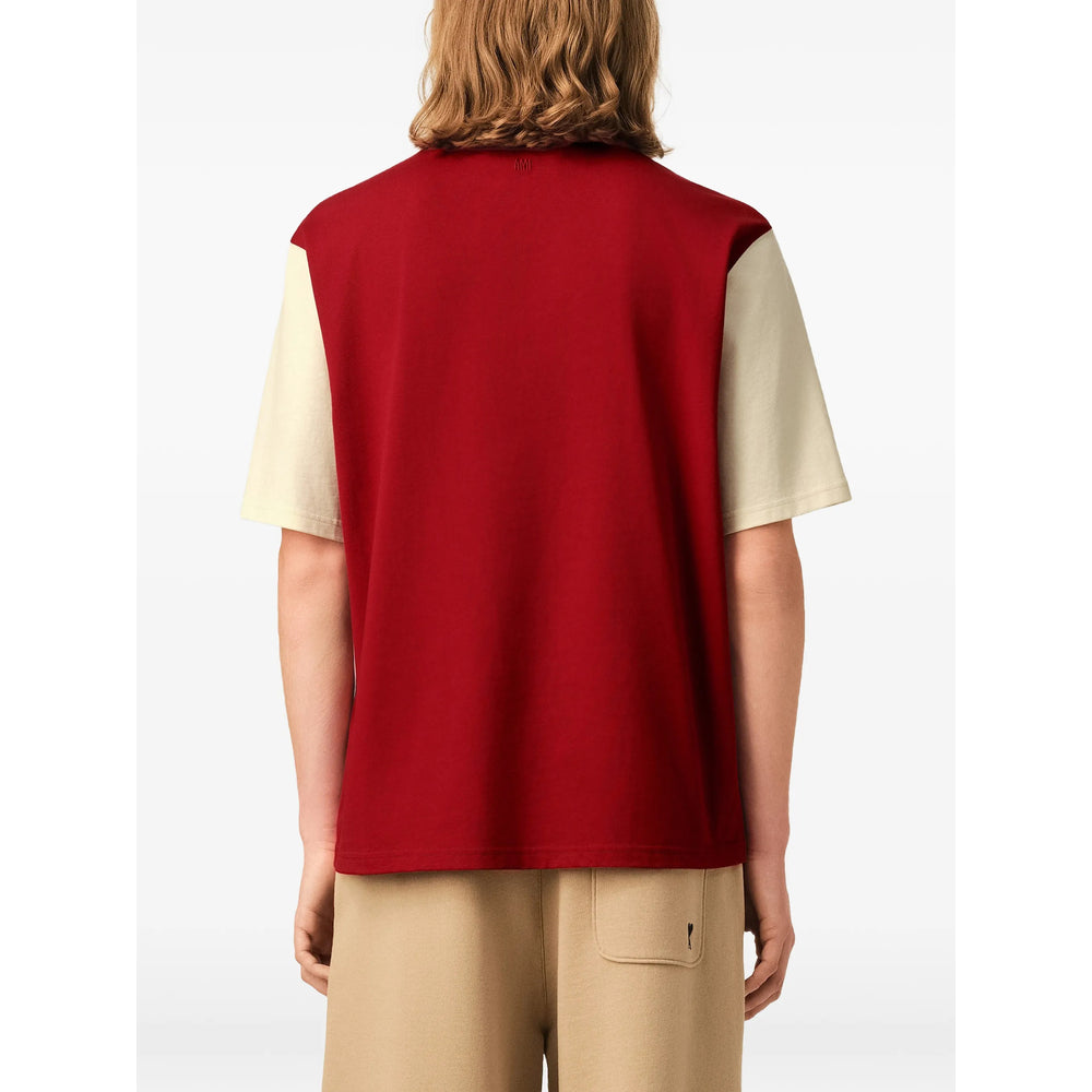Ami Paris Red T-Shirts & Vests - T-Shirts Men AMI PARIS