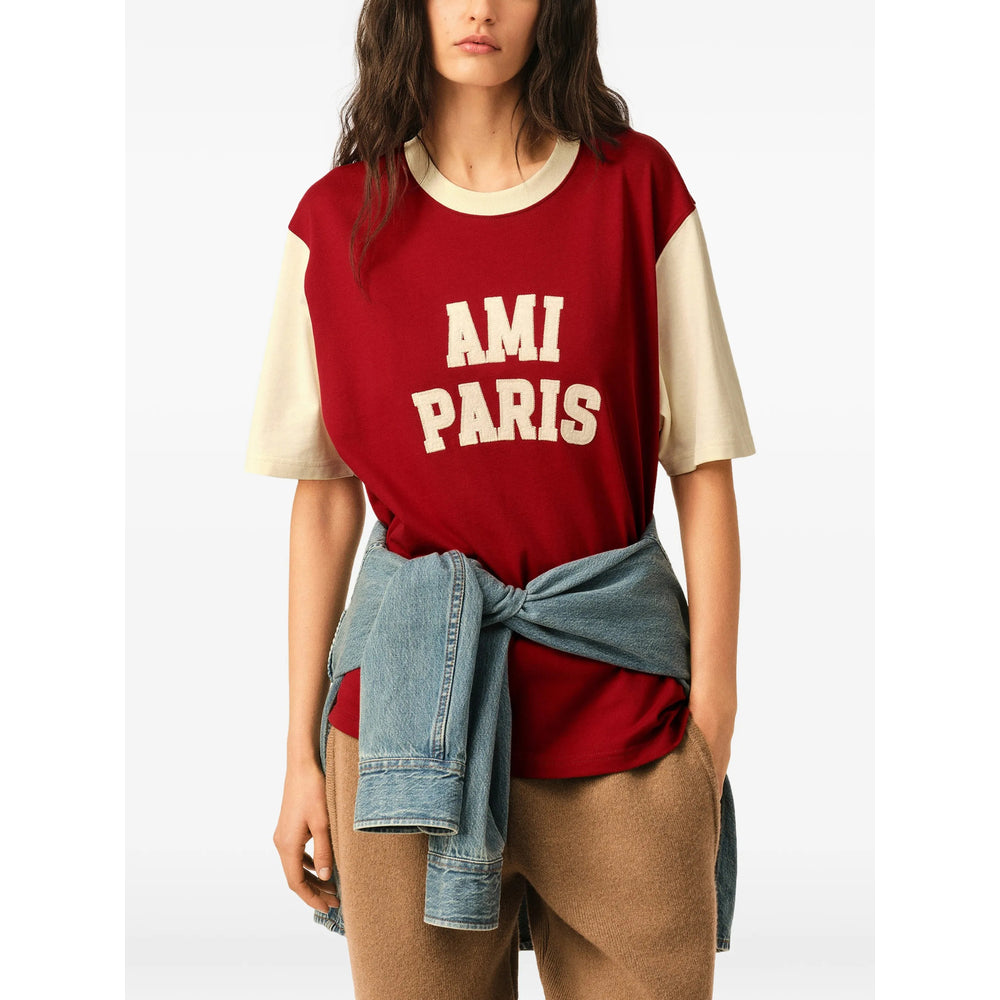Ami Paris Red T-Shirts & Vests - T-Shirts Men AMI PARIS