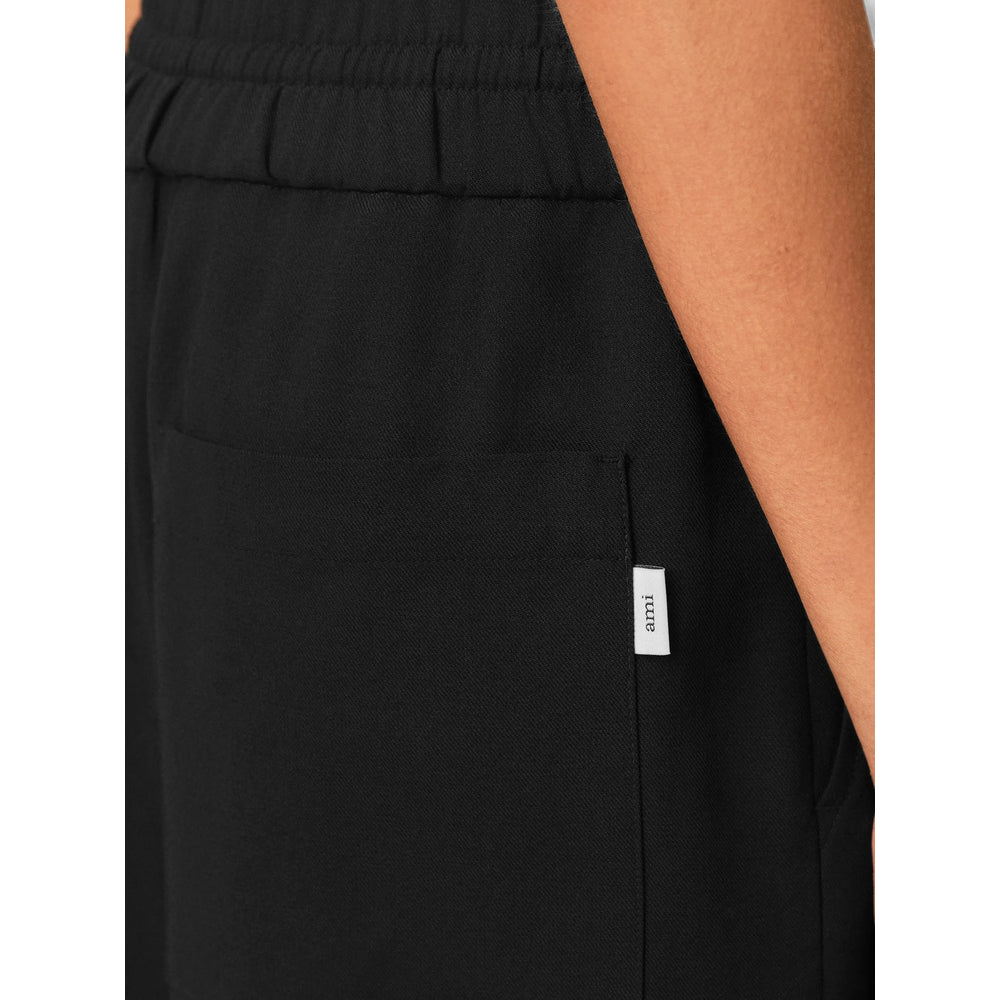 Ami Paris Black Trousers - Regular & Straight-Leg Trousers Men AMI PARIS