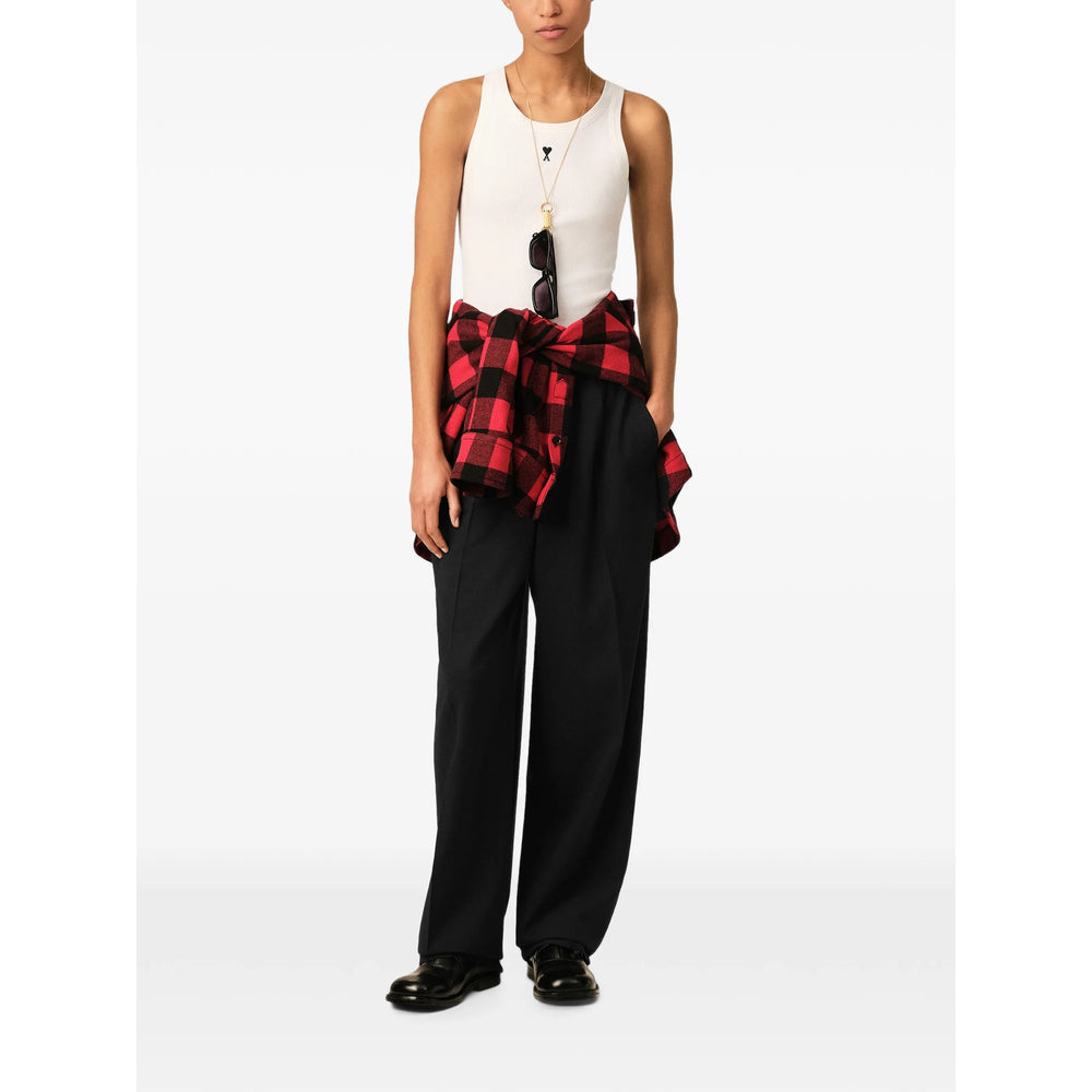Ami Paris Black Trousers - Regular & Straight-Leg Trousers Men AMI PARIS