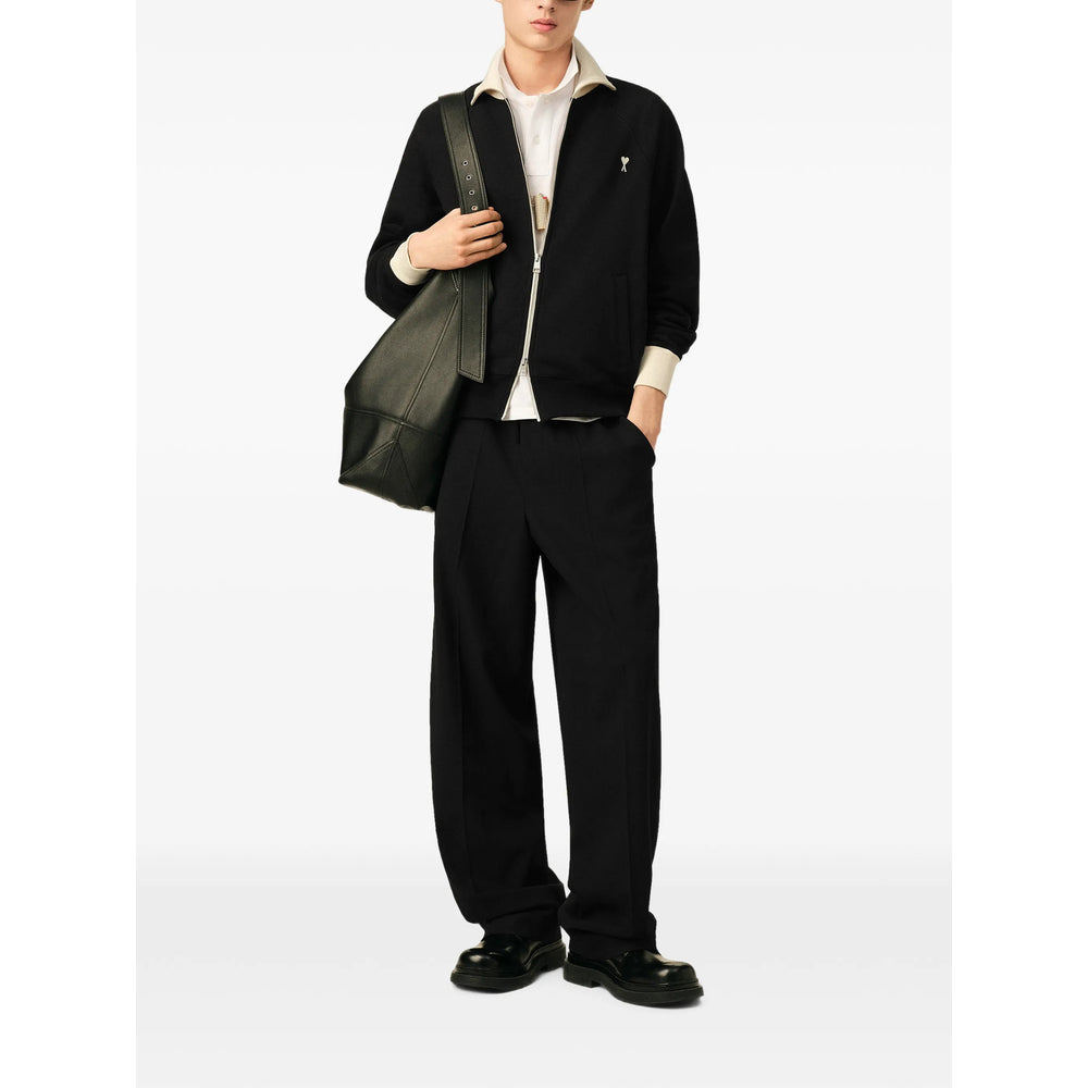 Ami Paris Black Trousers - Regular & Straight-Leg Trousers Men AMI PARIS