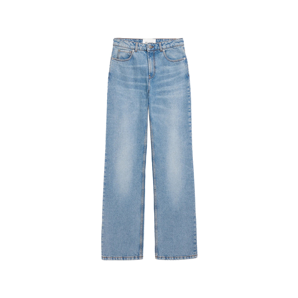 Ami Paris Blue Denim - Wide-Leg Jeans Women AMI PARIS
