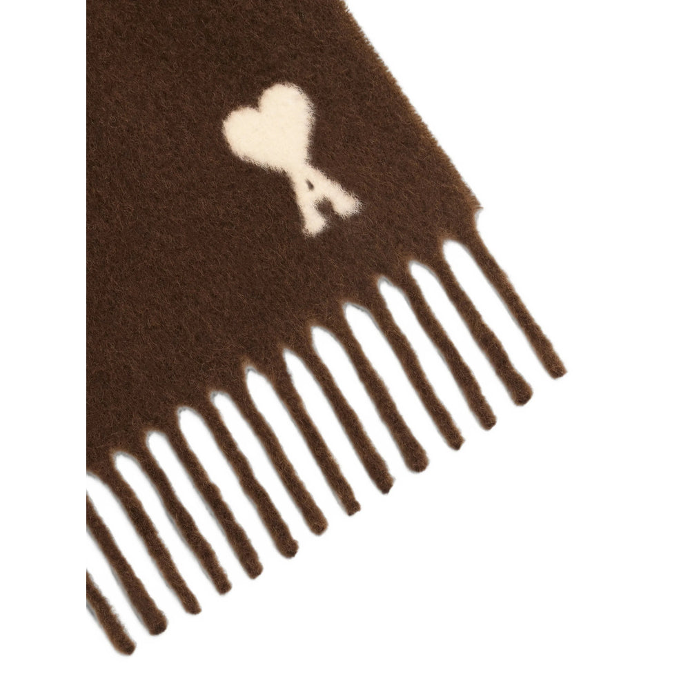 Ami Paris Brown Scarves Men AMI PARIS